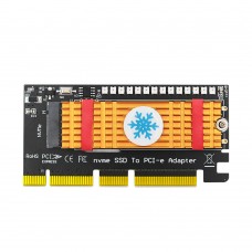 NVMe SSD to PCI  e Adapter PCIE X4 X8 X16 Hard Drive Expansion Card for M 2 NGFF M KEY SSD Hard Disk with LED Light