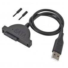 Slim SATA 13 Pin Female to USB 2 0 Adapter Converter Cable for Laptop ODD CD DVD Optical Drive  Cable Length  about 45cm