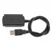 YP009 Three  Purpose USB to IDE SATA Easy Drive Cable Hard Disk Drive Data Cable with Power Supply  UK Plug Set