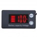 Two  Line Digital Display DC Voltmeter Lead  Acid Lithium Battery Charge Meter  Color  Red