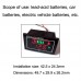 Car Waterproof DC Digital Voltmeter Battery Percentage Display  Black